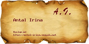 Antal Irina névjegykártya
